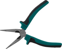 Jonnesway P1218 Длинногубцы изогнутые 45 с двухкомпонентными рукоятками, 200 мм