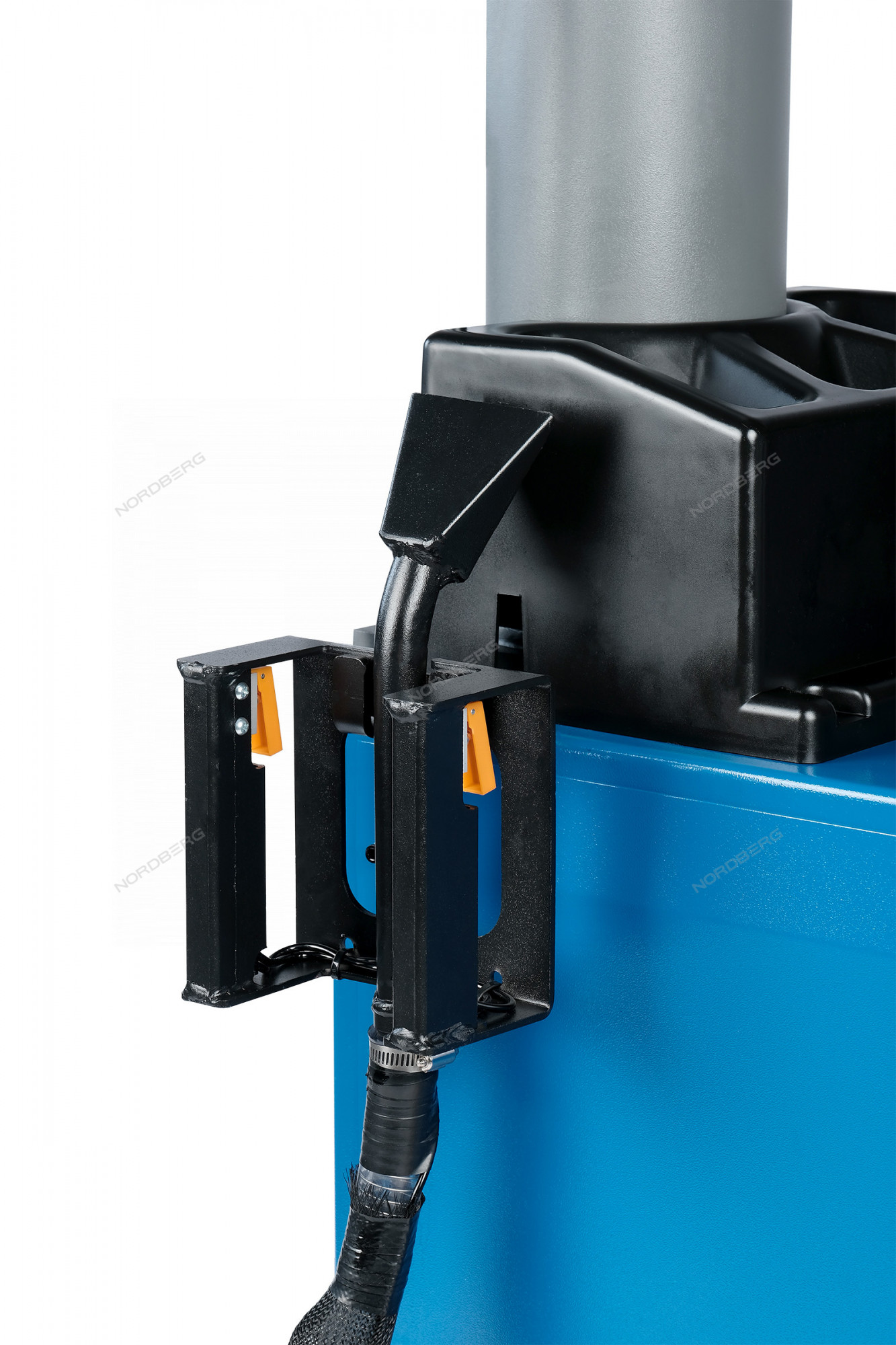 4639B NORDBERG Станок шиномонтажный 380V п/автомат, 2х скор, стол с накладками, взрывная подкачка, синий