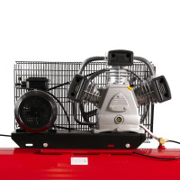 Компрессор ROSSVIK СБ4/С-100.LB40, 580 л/мин, 10 бар, ресивер 100 л, 380 В/3 кВт, красный