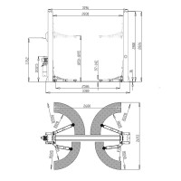 Автоподъемник двухстоечный ROSSVIK T4H г/п 4.0т, 380В, электрогидравлический с нижней синхронизацией