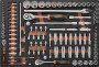 Ombra OMT111STE Набор головок торцевых 1/4"DR (4-14 мм), 3/8"DR (8-22 мм), 1/2"DR (8-32 мм), с аксессуарами в EVA ложементе 560x375 мм, 111 предметов
