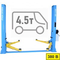 Подъемник двухстоечный GW-C4500 380 Great Wolf, 4.5 т, 380 вольт,  нижняя синхронизация, гидравлический