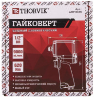 Thorvik AIW1262S Гайковерт ударный пневматический 1/2"DR 9000 об/мин, 620 Нм