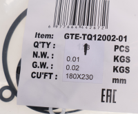 Ремкомплект для домкрата GTE-TQ12002 (01) прокладки и уплотнения GTE Ремкомплект для домкрата GTE-TQ12002 (01) прокладки и уплотнения GTE