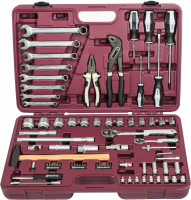 Thorvik UTS0077/12 Набор инструмента универсальный 1/4", 1/2"DR с головками торцевыми 12-гранными, 77 предметов Thorvik UTS0077/12 Набор инструмента универсальный 1/4", 1/2"DR с головками торцевыми 12-гранными, 77 предметов