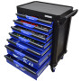 Инструментальная тележка с инструментом GW-7ST1 Blue (Great Wolf, 249поз), 7 ящиков, увеличенные колеса с тормозом, ЦЗ