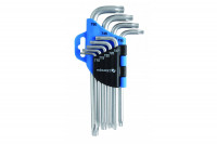 Набор Г-образных ключей TORX, Т10-Т50, CrV, 9 шт.