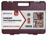 Thorvik TS072 Набор инструмента универсальный 1/4", 1/2"DR, 72 предмета