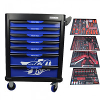 Инструментальная тележка с инструментом GW-7ST2 Blue (Great Wolf, 324поз), 7 ящиков, увеличенные колеса с тормозом, ЦЗ Инструментальная тележка с инструментом GW-7ST2 Blue (Great Wolf, 324поз), 7 ящиков, увеличенные колеса с тормозом, ЦЗ