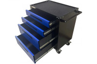 Инструментальная тележка GWT-B4 Great Wolf 4 ящика, колеса с тормозом, синяя Инструментальная тележка GWT-B4 Great Wolf 4 ящика, колеса с тормозом, синяя