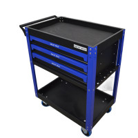 Инструментальная тележка GW-3ST Blue (Great Wolf) с полкой и тремя ящиками Инструментальная тележка GW-3ST Blue (Great Wolf) с полкой и тремя ящиками