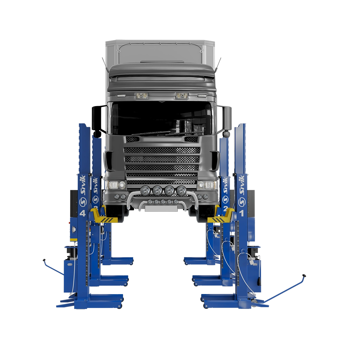 Электрогидравлический подкатной подъёмник ПГП-36000 Синий RAL5017