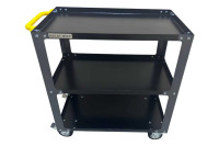 Инструментальная тележка GWT-G3 Great Wolf, 3 полки, колеса с тормозом, серая Инструментальная тележка GWT-G3 Great Wolf, 3 полки, колеса с тормозом, серая