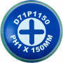 Jonnesway D71P1150 Отвертка стержневая крестовая ANTI-SLIP GRIP, PH1x150 мм