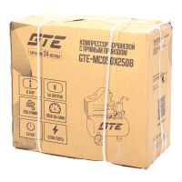 Компрессор пневматический 220В 2.2кВт 8атм. 250л/мин. ресивер-50л поршн. с прям. прив. V-образ. GTE Компрессор пневматический 220В 2.2кВт 8атм. 250л/мин. ресивер-50л поршн. с прям. прив. V-образ. GTE