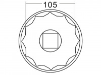 Головка ступичная 105мм (IVECO) JTC