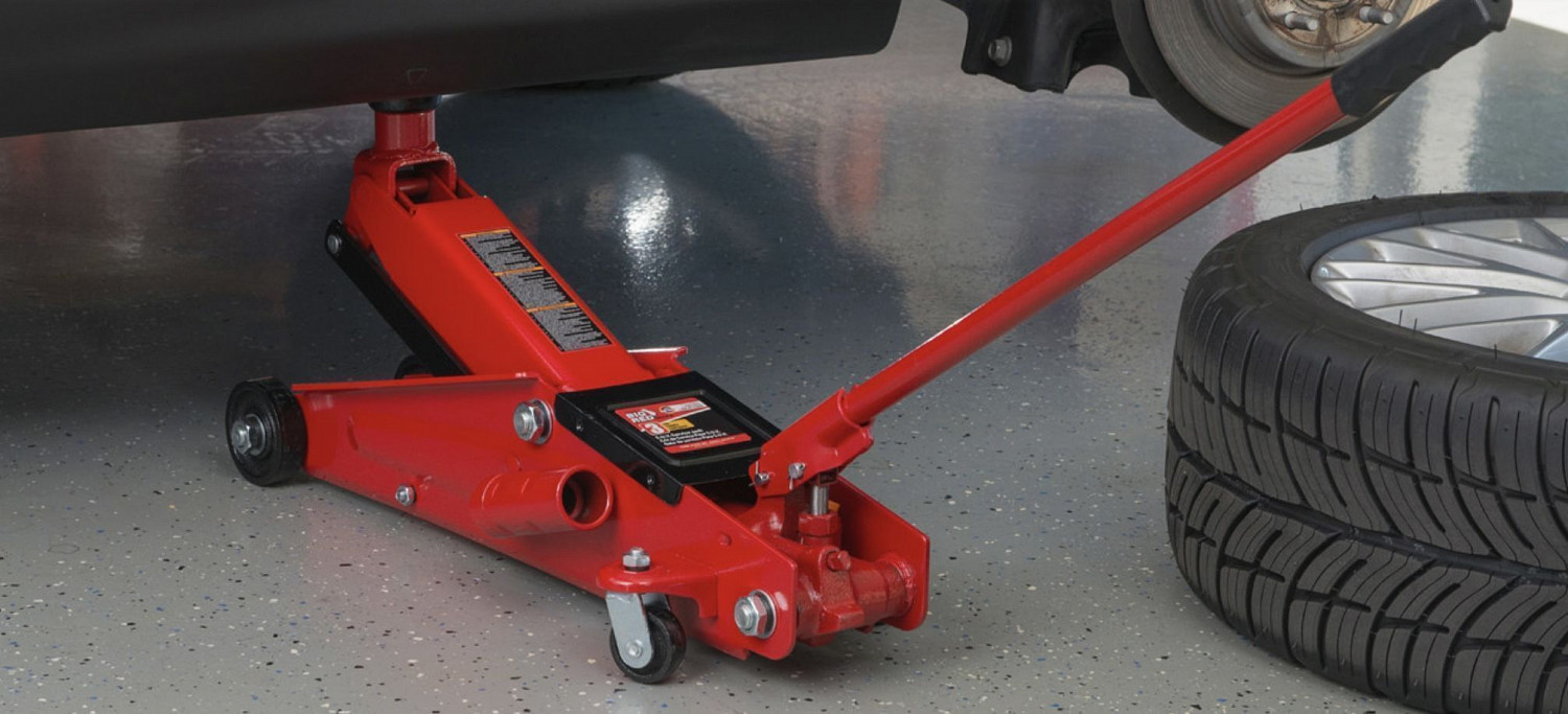 TA820014S Подкатной домкрат 2т, Н=135-300мм, с ручкой для переноски, в кейсе