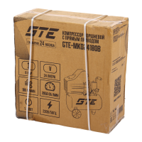 Компрессор пневматический 220В 1.5кВт 8атм. 180л/мин. ресивер-24л поршневой с прямым приводом GTE Компрессор пневматический 220В 1.5кВт 8атм. 180л/мин. ресивер-24л поршневой с прямым приводом GTE