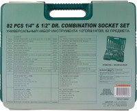 Jonnesway S04H52482S Набор инструмента универсальный 1/4", 1/2"DR, 82 предмета