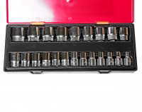 Набор головок торцевых 1/2" 12-ти гранных 08-32мм 22 предмета в кейсе JTC