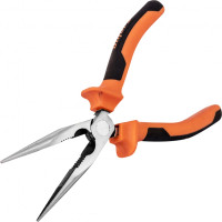 Ombra 420108 Длинногубцы прямые с двухкомпонентными рукоятками, 200 мм