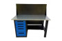 Верстак GWT-V1400BL4 Great Wolf - однотумбовый, 5 ящиков, с экраном, синий, 1400x700мм