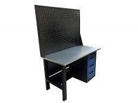 Верстак инструментальный GWT-V1400B2 Great Wolf, с двумя экранами, 4 ящика, 1400x700