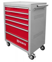 ТТ6GR-R Тележка инструментальная 6-ти полочная (серая с красными ящиками) Thorvik