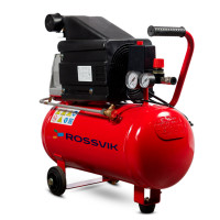 Компрессор ROSSVIK СБ4/С-24.J1047В, 200 л/мин, 8 бар, ресивер 24 л, 220 В/1,5 кВт, красный